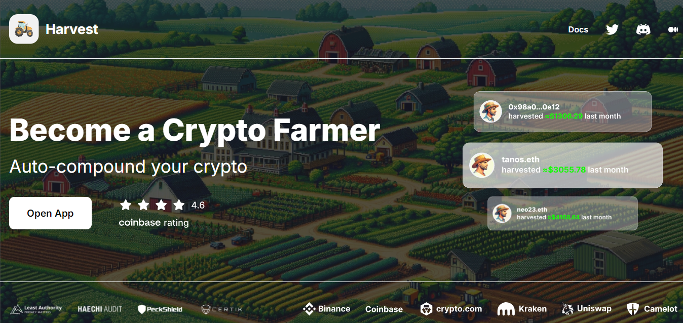 Harvest tracks yields from various DEXs to optimize traders' profits
